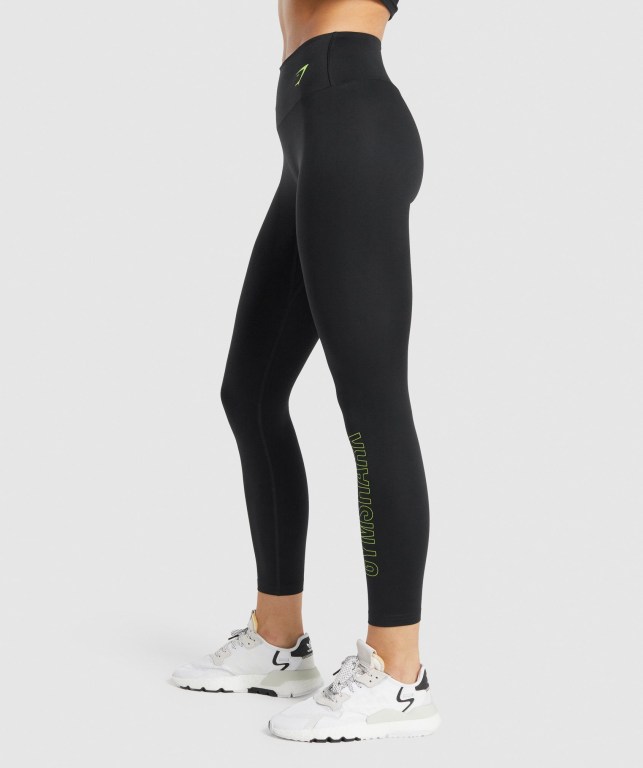 Leggins Gymshark Entrenamiento Graphic Negras | ZoXKub9c7lA