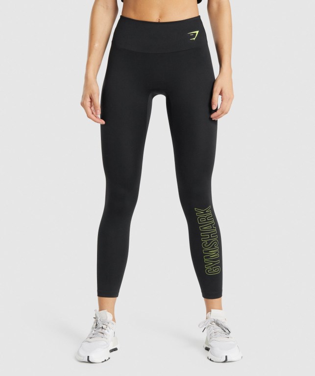 Leggins Gymshark Entrenamiento Graphic Negras | ZoXKub9c7lA