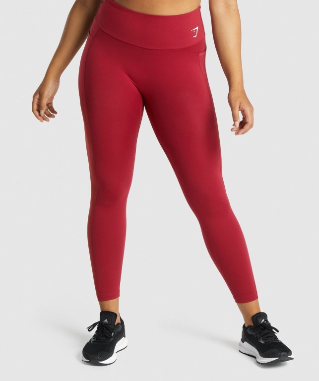 Leggins Gymshark Entrenamiento Mesh Pocket Burdeos | a1VyHLzUque