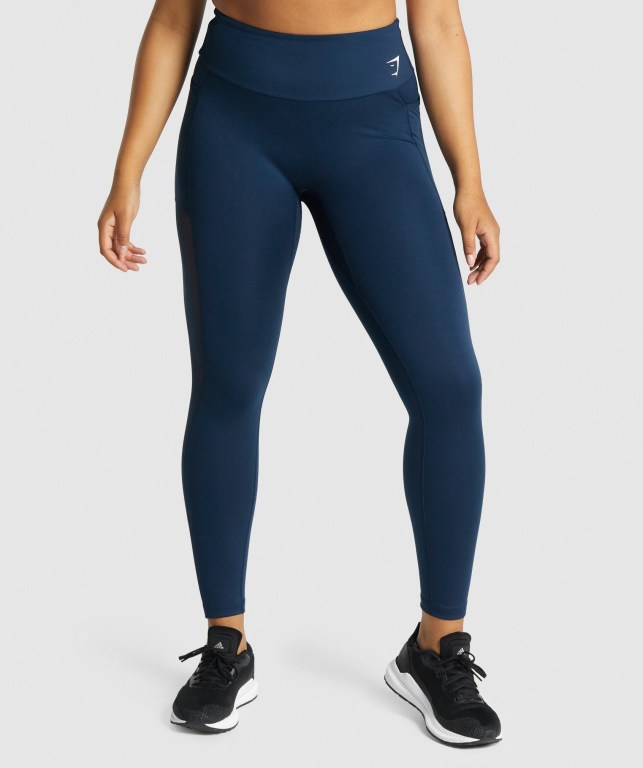 Leggins Gymshark Entrenamiento Mesh Pocket Azul Marino | gr4Y5QDdRBk