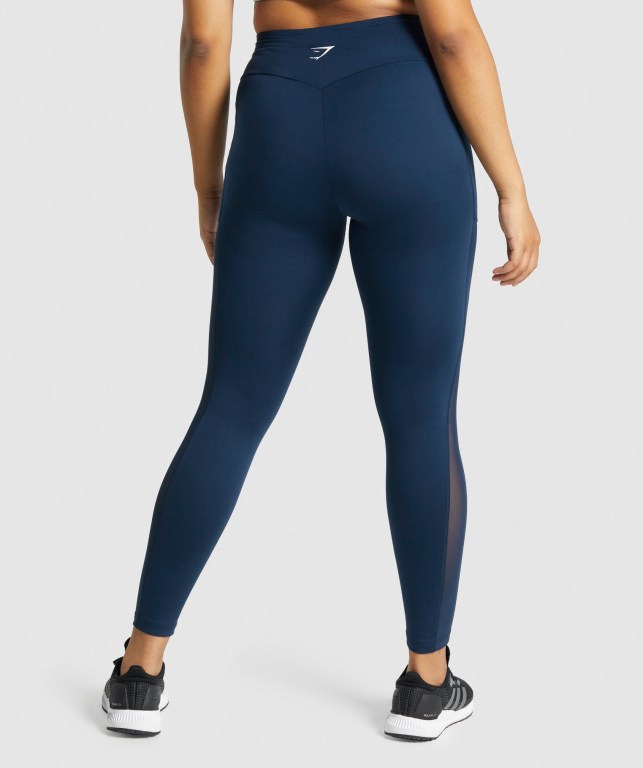 Leggins Gymshark Entrenamiento Mesh Pocket Azul Marino | gr4Y5QDdRBk