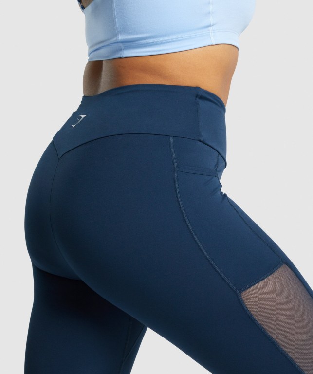 Leggins Gymshark Entrenamiento Mesh Pocket Azul Marino | gr4Y5QDdRBk