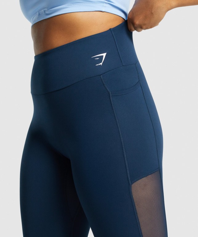 Leggins Gymshark Entrenamiento Mesh Pocket Azul Marino | gr4Y5QDdRBk