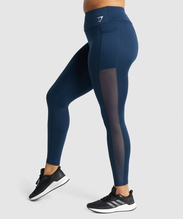 Leggins Gymshark Entrenamiento Mesh Pocket Azul Marino | gr4Y5QDdRBk