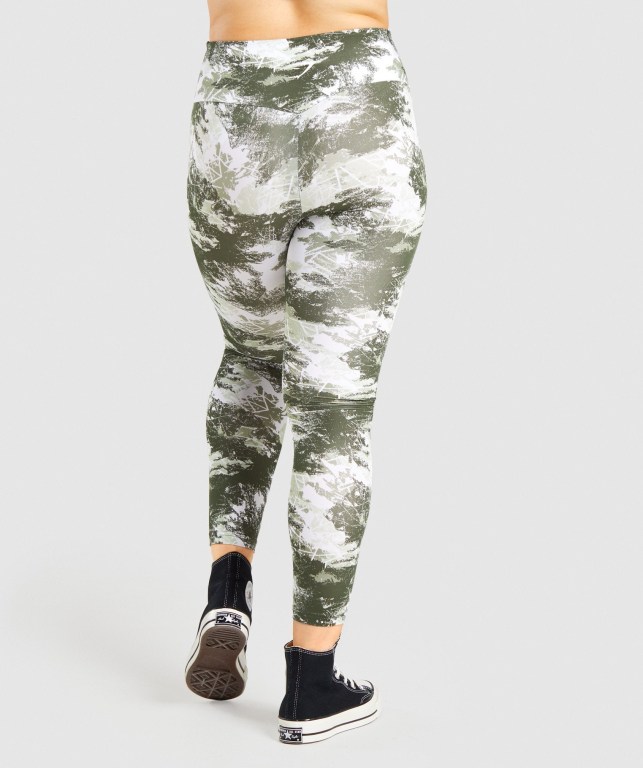 Leggins Gymshark Entrenamiento Verde Camuflaje | 1ygq6GqabMS