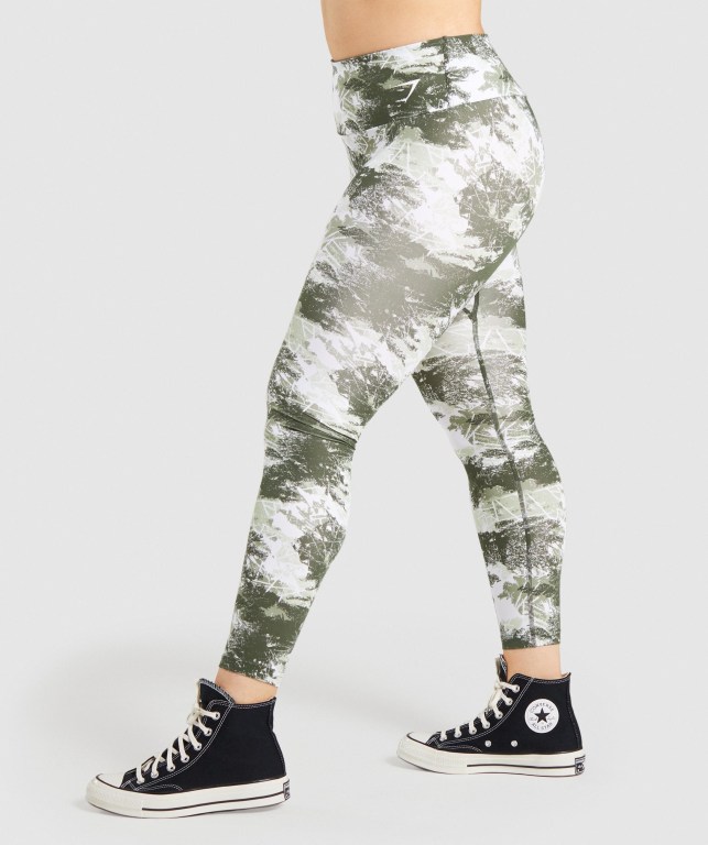 Leggins Gymshark Entrenamiento Verde Camuflaje | 1ygq6GqabMS