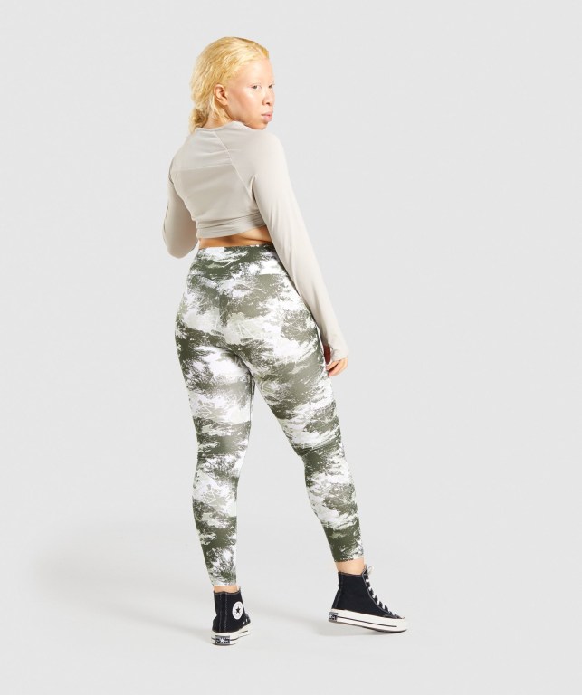 Leggins Gymshark Entrenamiento Verde Camuflaje | 1ygq6GqabMS