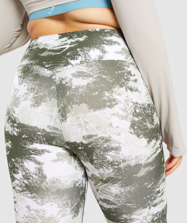 Leggins Gymshark Entrenamiento Verde Camuflaje | 1ygq6GqabMS