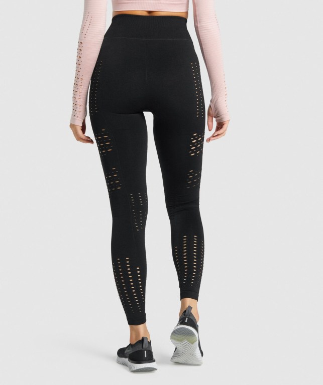 Leggins Gymshark Glow Seamless Tights Negras | NAy1sXABwhy