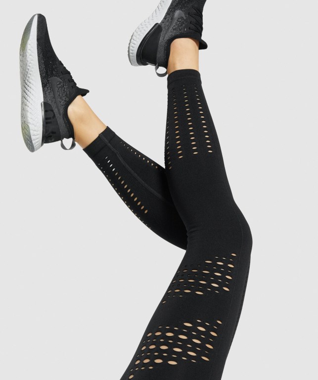 Leggins Gymshark Glow Seamless Tights Negras | NAy1sXABwhy