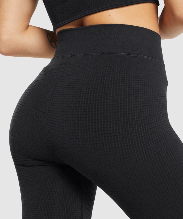 Leggins Gymshark Pause Seamless Negras | JFr74XrZurv