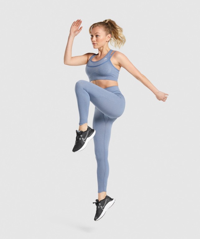 Leggins Gymshark Vital Rise Seamless Azules | jphlhGiU4hY