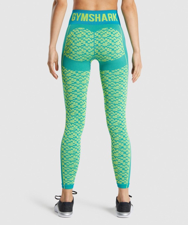 Leggins Gymshark WTFlex Seamless Azules | wQvvI5hDRVm