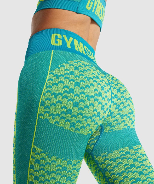 Leggins Gymshark WTFlex Seamless Azules | wQvvI5hDRVm