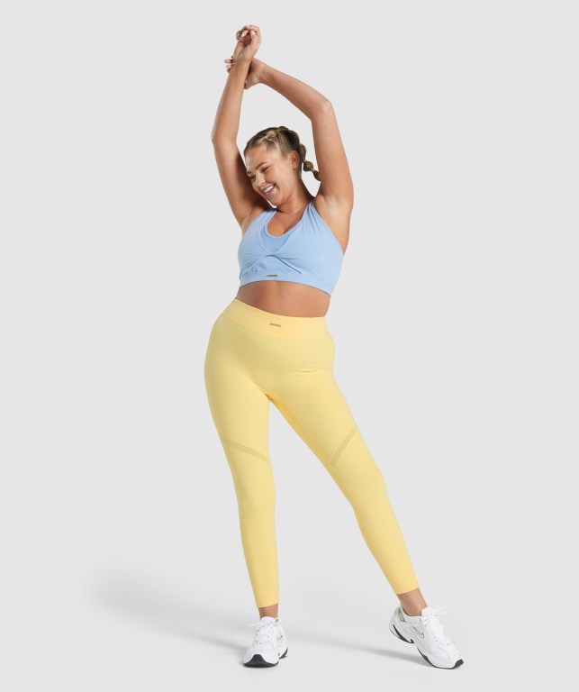 Leggins Gymshark Whitney Mesh Amarillo | 2ibK3Zv1n76