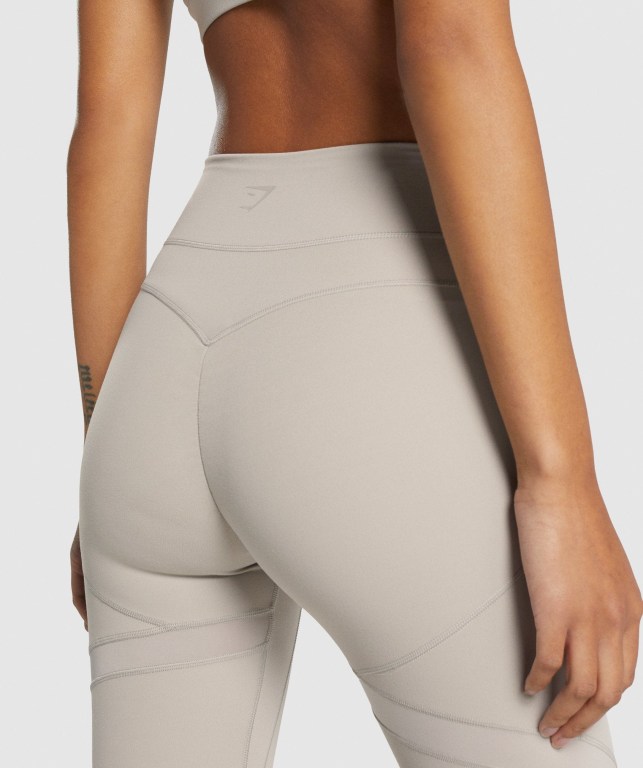 Leggins Gymshark Whitney Mesh Blancas | ZcAPule2VH6