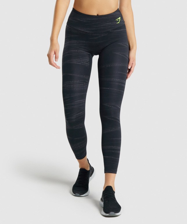 Leggins Gymshark Zone Graphic Negras Gris | xnJzlD7xrFT