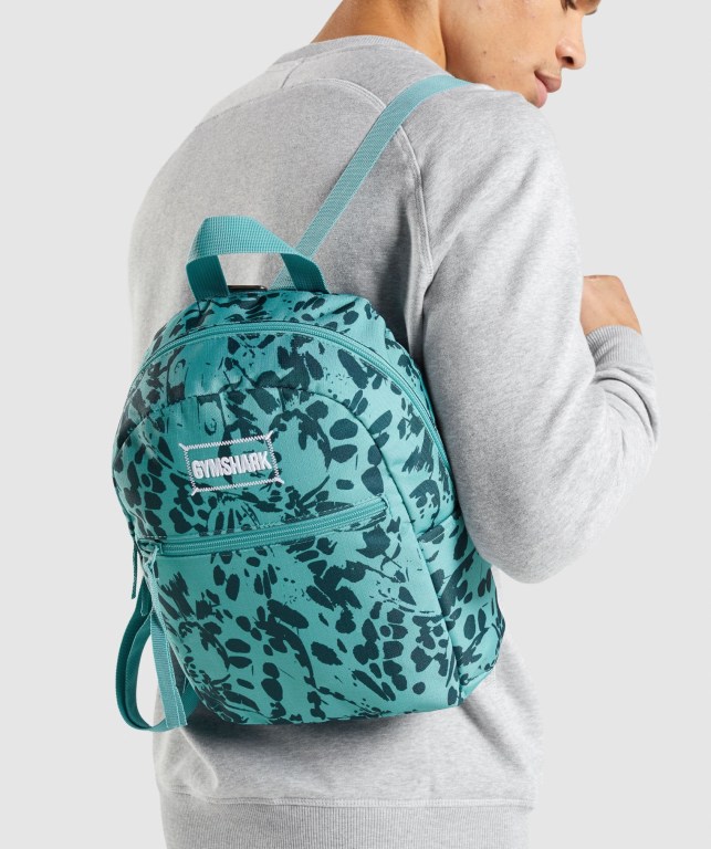 Mochilas Gymshark Adapt Animal Graphic Mini Lifestyle Turquesa | IkDgnYL9gfy