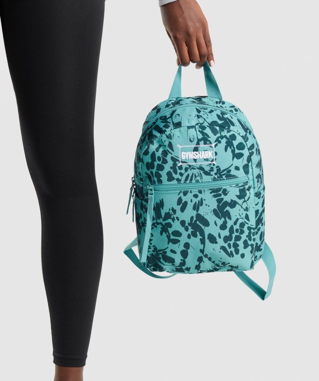 Mochilas Gymshark Adapt Animal Graphic Mini Lifestyle Turquesa | IkDgnYL9gfy