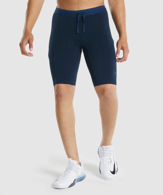 Pantalones Cortos Gymshark 315 1/2 Tight Azul Marino | wG7eZfutGUM