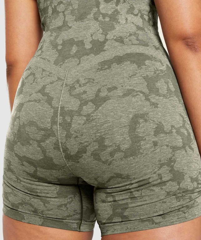 Pantalones Cortos Gymshark Adapt Camo Seamless All In One Verde | 7twfmhL7Yzf