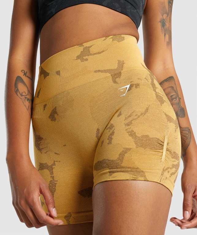 Pantalones Cortos Gymshark Adapt Camo Seamless Amarillo | BwMgp1t6Ivp