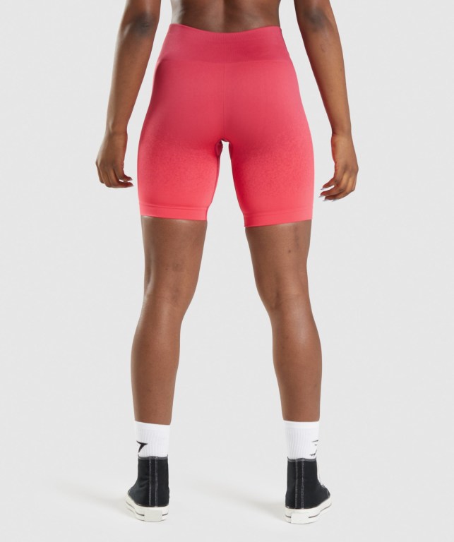 Pantalones Cortos Gymshark Adapt Ombre Seamless Cycling Rosas Rojas | 3iTEQH87aTU