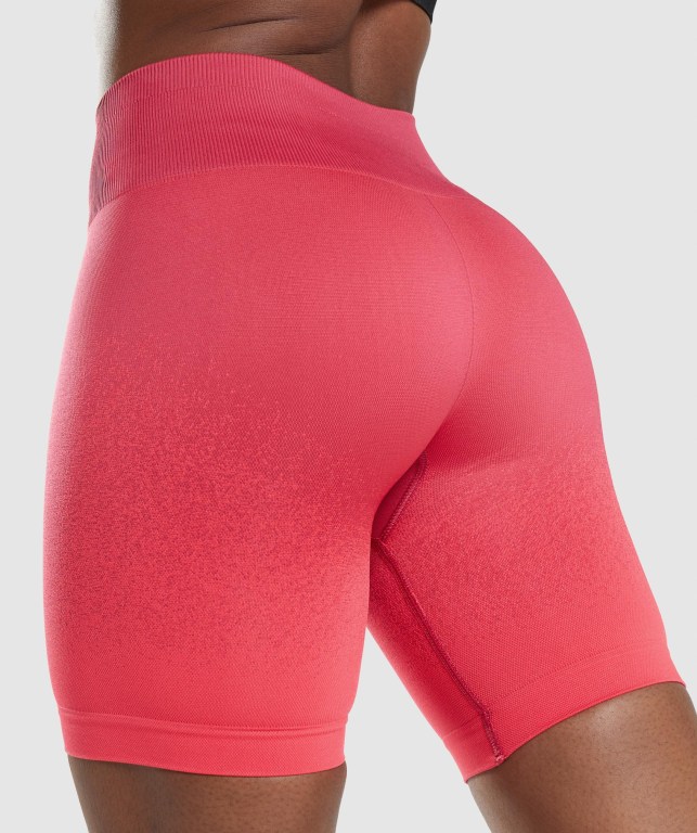 Pantalones Cortos Gymshark Adapt Ombre Seamless Cycling Rosas Rojas | 3iTEQH87aTU