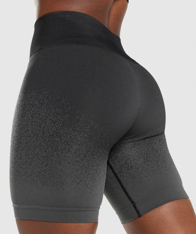 Pantalones Cortos Gymshark Adapt Ombre Seamless Cycling Negras Gris | IyKYjPuopZv