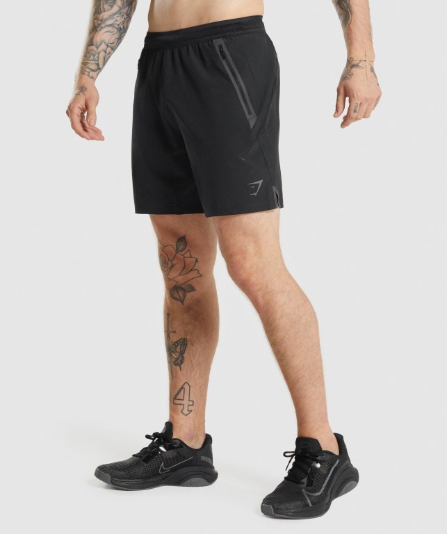 Pantalones Cortos Gymshark Apex Perform Negras | Fu1FfwWYco3