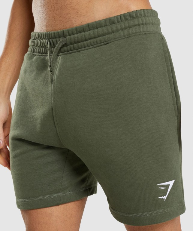 Pantalones Cortos Gymshark Crest Verde Oliva | OkqUgxvzfDu