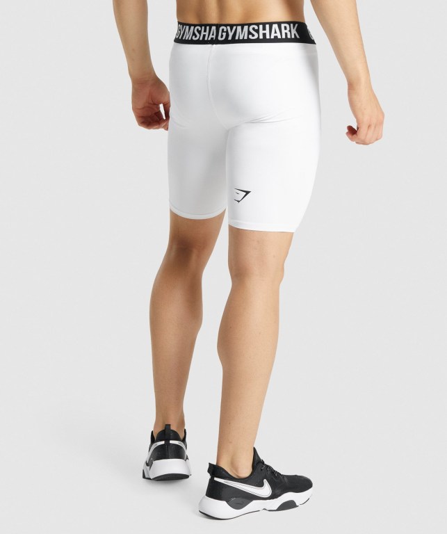 Pantalones Cortos Gymshark Element Baselayer Blancas | Bwli5Wf4z43