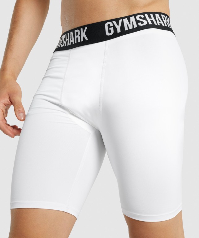 Pantalones Cortos Gymshark Element Baselayer Blancas | Bwli5Wf4z43