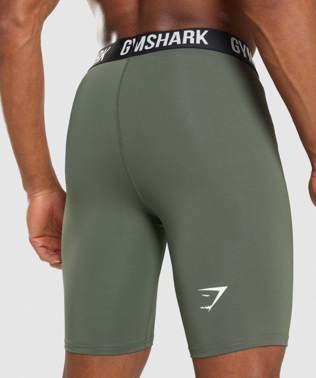 Pantalones Cortos Gymshark Element Baselayer Verde Oliva | UhZb6uMSLCd