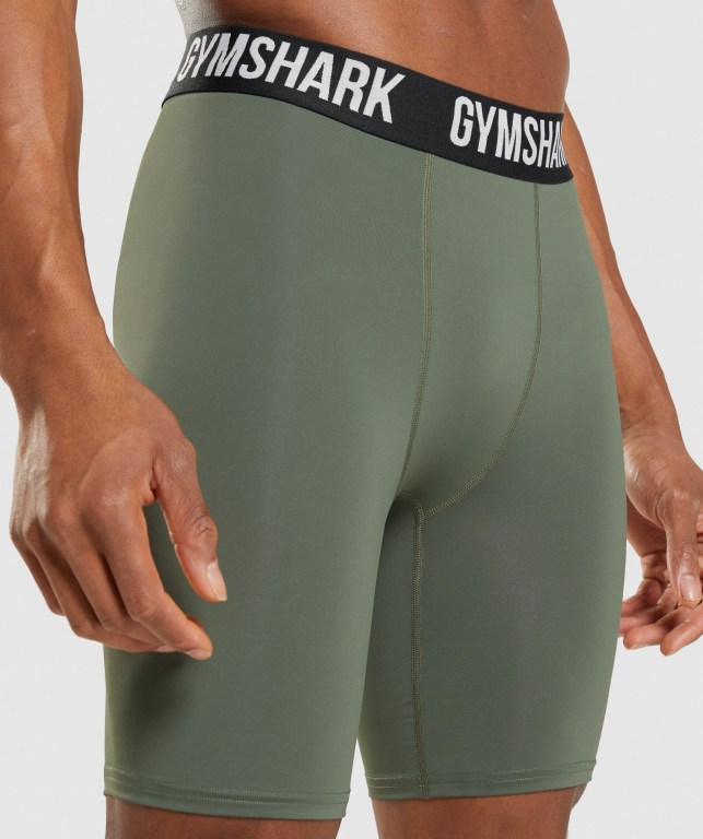 Pantalones Cortos Gymshark Element Baselayer Verde Oliva | UhZb6uMSLCd