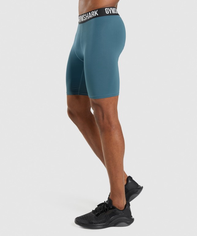 Pantalones Cortos Gymshark Element Baselayer Turquesa | hbU65eRQER1