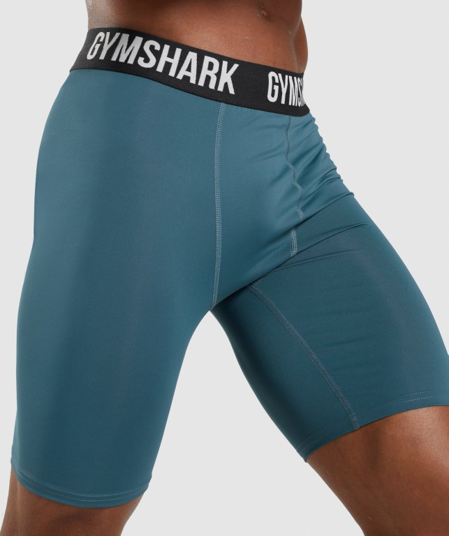 Pantalones Cortos Gymshark Element Baselayer Turquesa | hbU65eRQER1