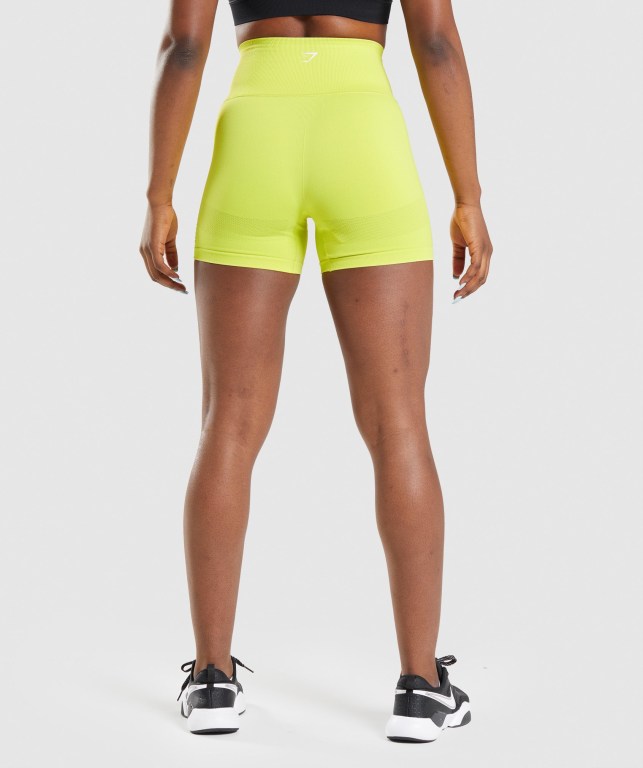 Pantalones Cortos Gymshark Energy Seamless Amarillo | UIxvclt3xDV