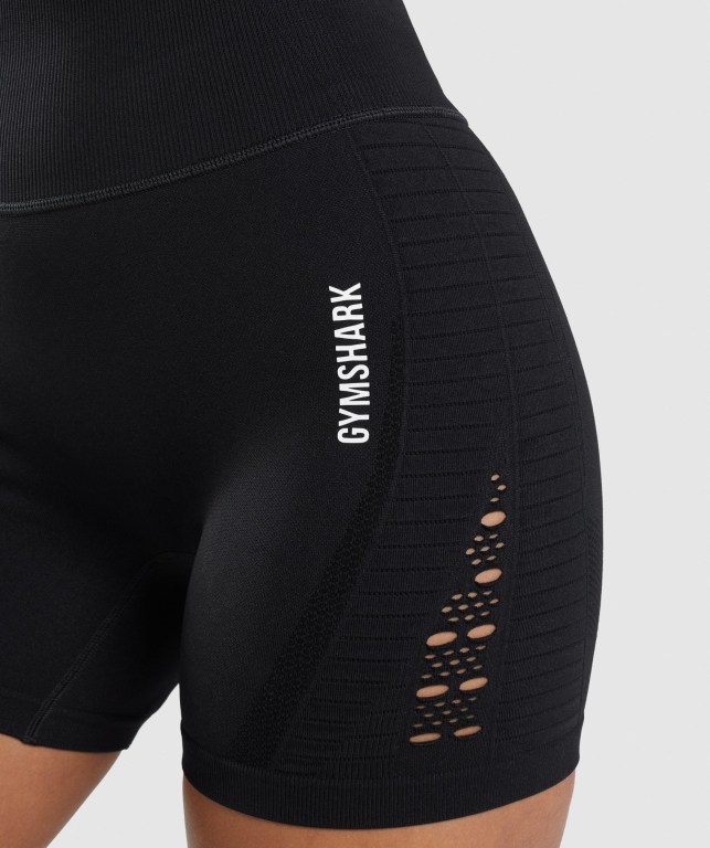 Pantalones Cortos Gymshark Energy Seamless Negras | hxitxacUVRd