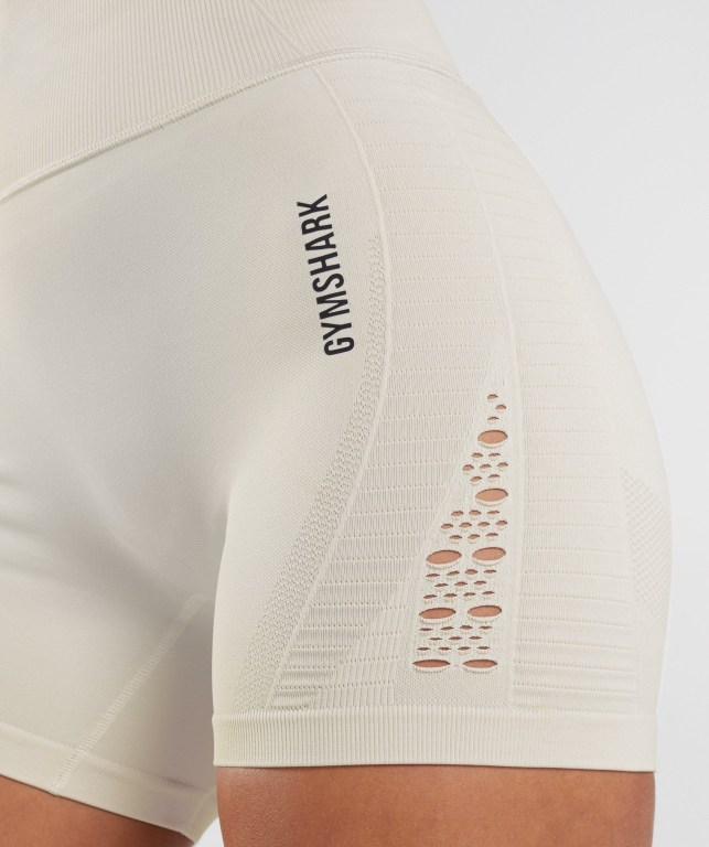 Pantalones Cortos Gymshark Energy Seamless Blancas | sXCkPMoyBlN