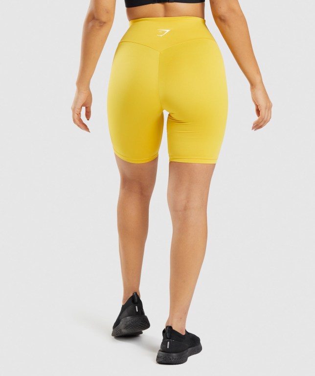 Pantalones Cortos Gymshark Entrenamiento Cycling Amarillo | MBuIfj6dOzS