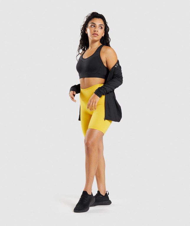 Pantalones Cortos Gymshark Entrenamiento Cycling Amarillo | MBuIfj6dOzS