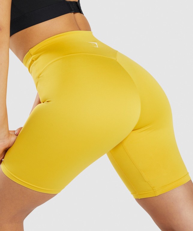 Pantalones Cortos Gymshark Entrenamiento Cycling Amarillo | MBuIfj6dOzS