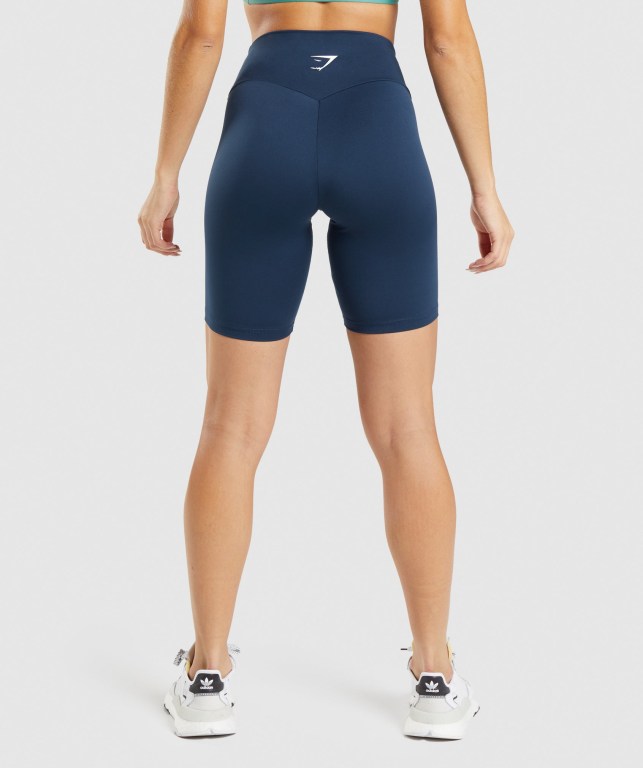 Pantalones Cortos Gymshark Entrenamiento Cycling Azul Marino | yxbql1immyx