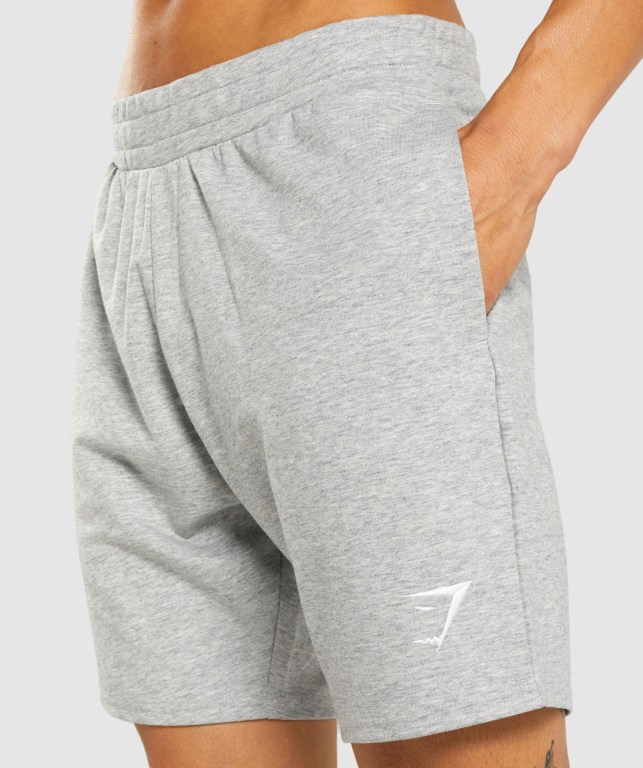 Pantalones Cortos Gymshark Essential 7” Gris Claro | 4wFTArlrDva