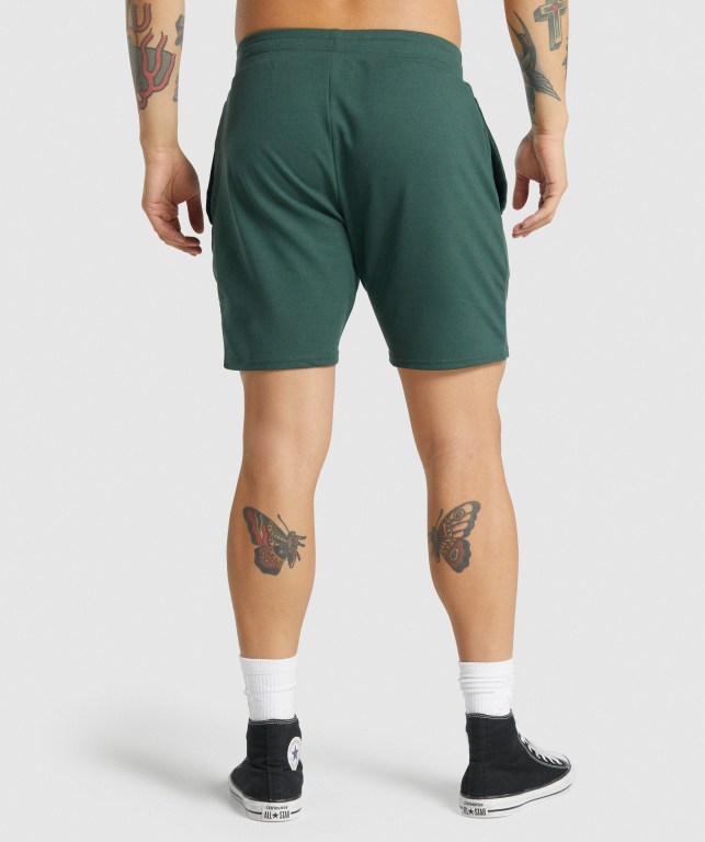 Pantalones Cortos Gymshark Essential 7” Verde Oscuro | T6DYuGr4RJ3