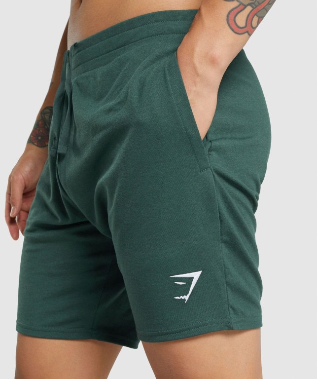 Pantalones Cortos Gymshark Essential 7” Verde Oscuro | T6DYuGr4RJ3