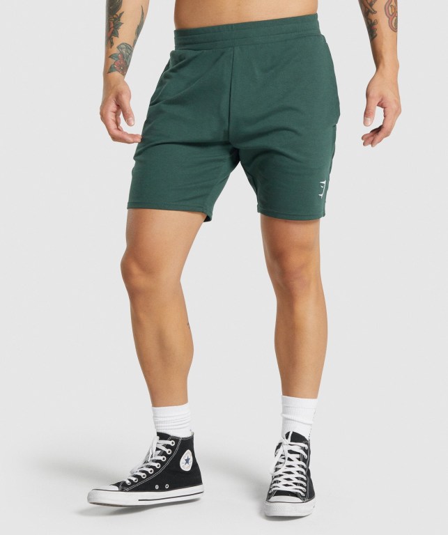 Pantalones Cortos Gymshark Essential 7” Verde Oscuro | T6DYuGr4RJ3