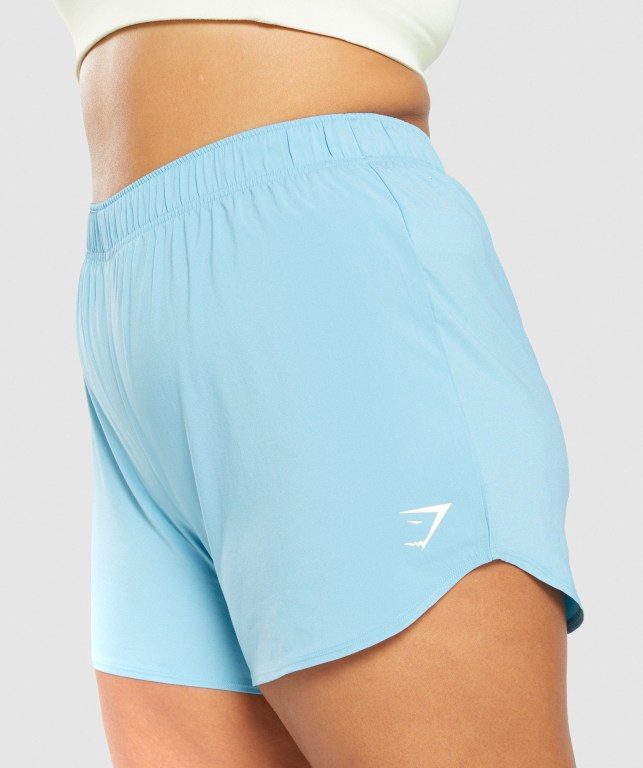 Pantalones Cortos Gymshark Essential Loose Entrenamiento Azules Claro | bHhFrxwzJXG