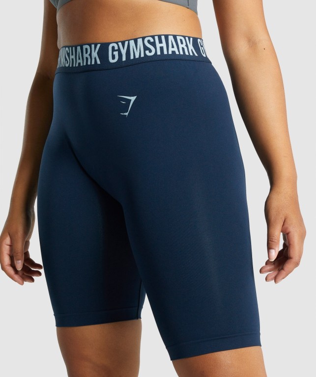 Pantalones Cortos Gymshark Fit Seamless Cycling Azul Marino | IWS5gLCnO6z